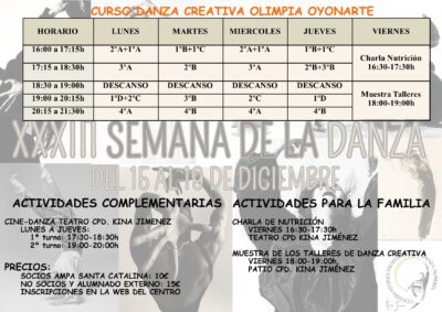 XXXIII Semana de la Danza (Enseñanzas básicas)